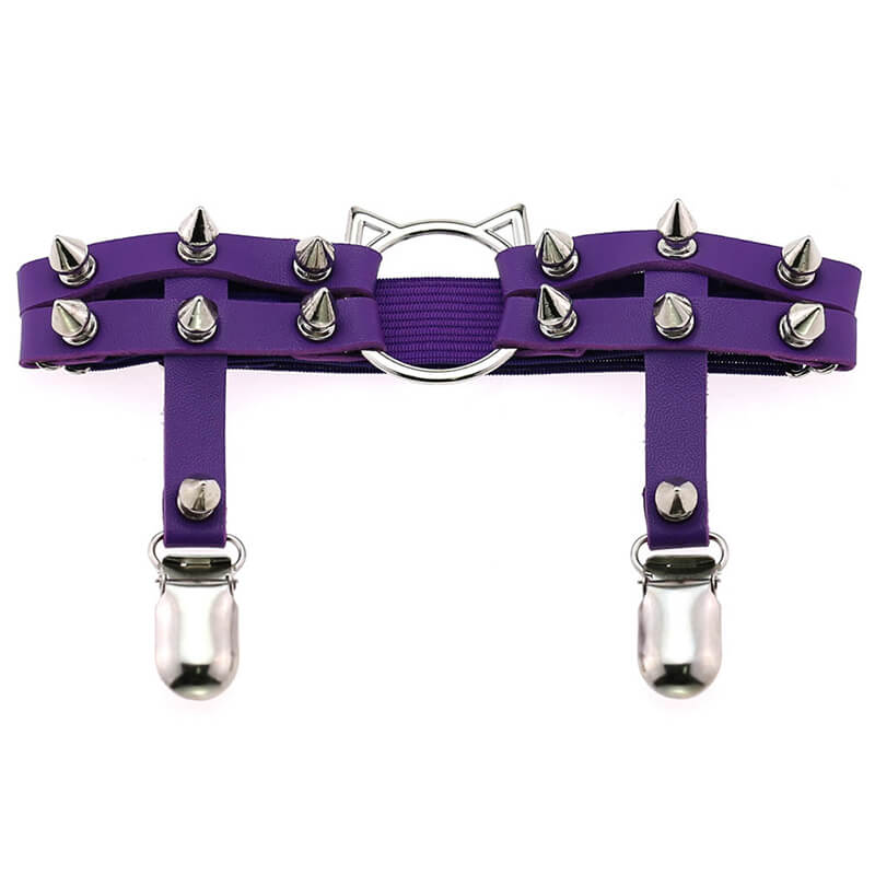 Cat Rivet Leg Garters