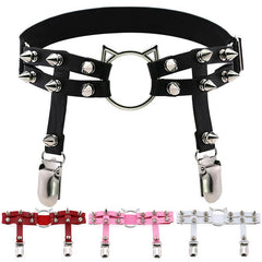 Cat Rivet Leg Garters