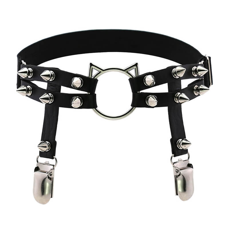 Cat Rivet Leg Garters