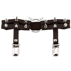 Cat Rivet Leg Garters