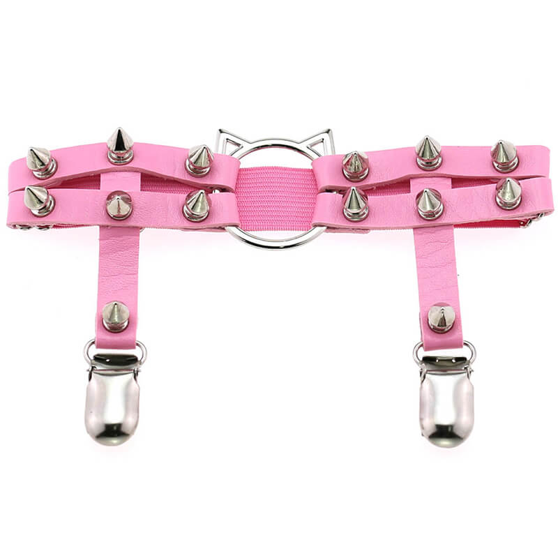 Cat Rivet Leg Garters