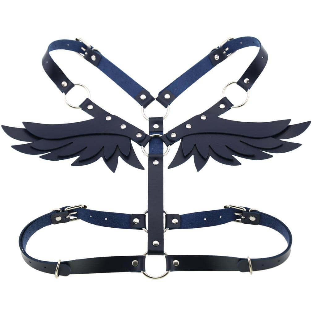 Gothic Punk Wings Harness Waist Shoulder Necklace