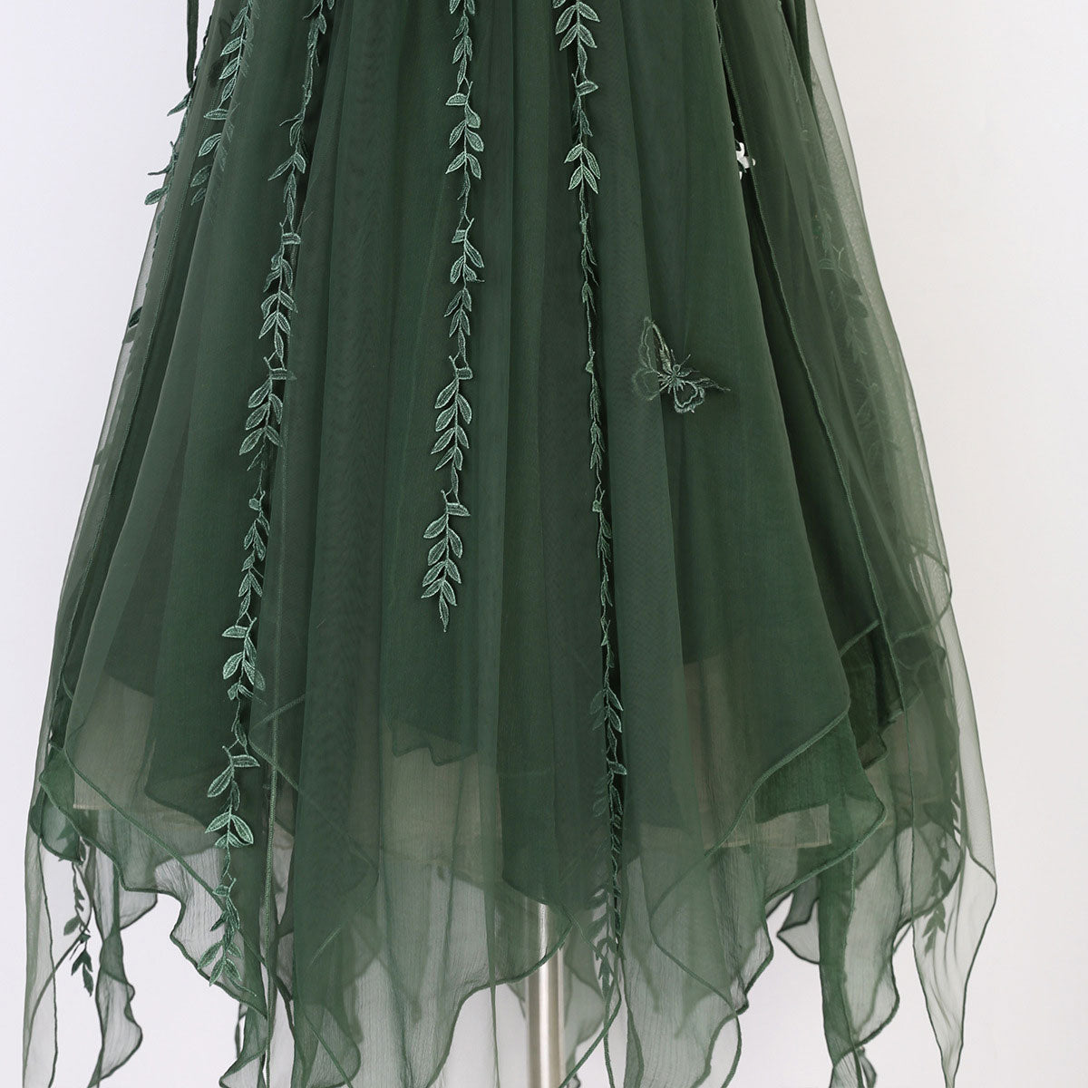 Green Plant Butterfly Dress