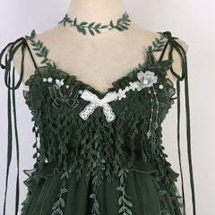 Green Plant Butterfly Dress