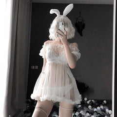 Kawaii Lace NightLingerie Pajamas Set