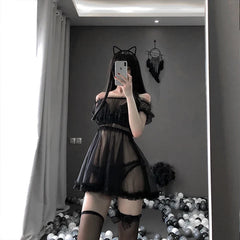 Kawaii Lace NightLingerie Pajamas Set