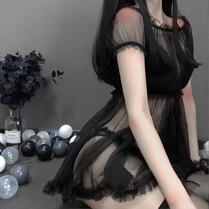 Kawaii Lace NightLingerie Pajamas Set