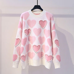 Beaded Love Knit Sweater