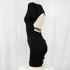 Hollow Out Black Dress