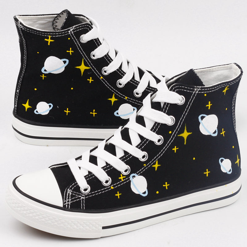 Harajuku Graffiti Galaxy Canvas Shoes