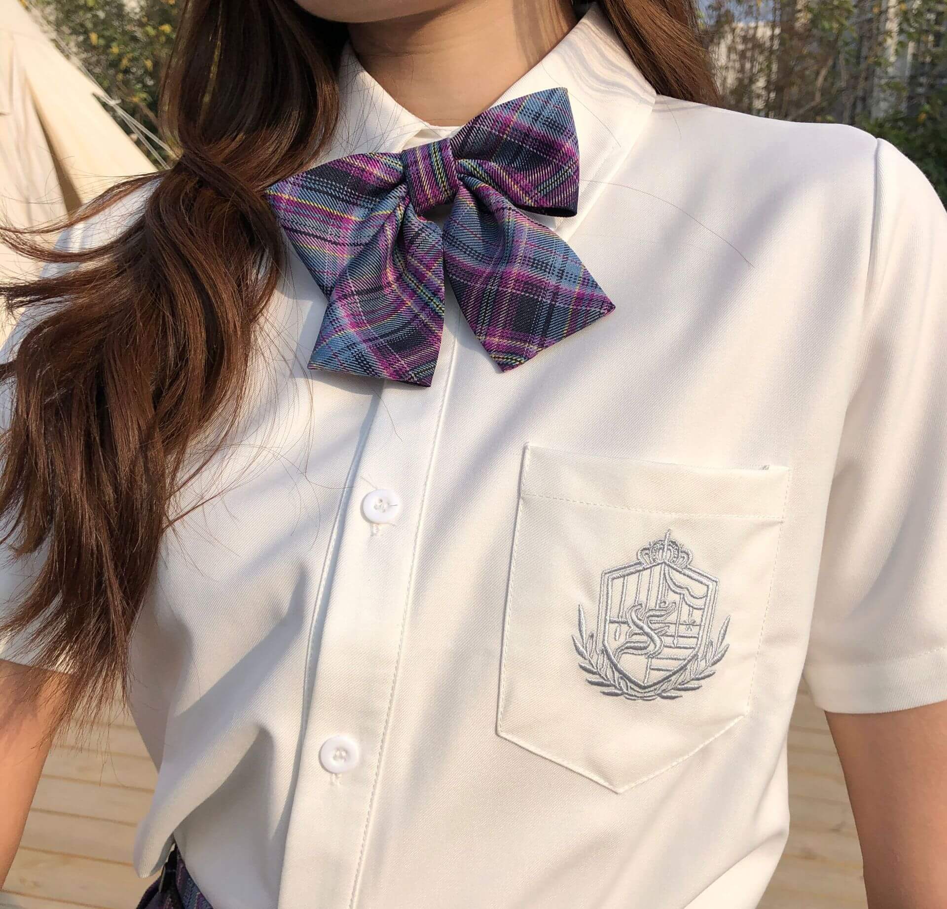 JK Grid Skirt Student Sailor Suit