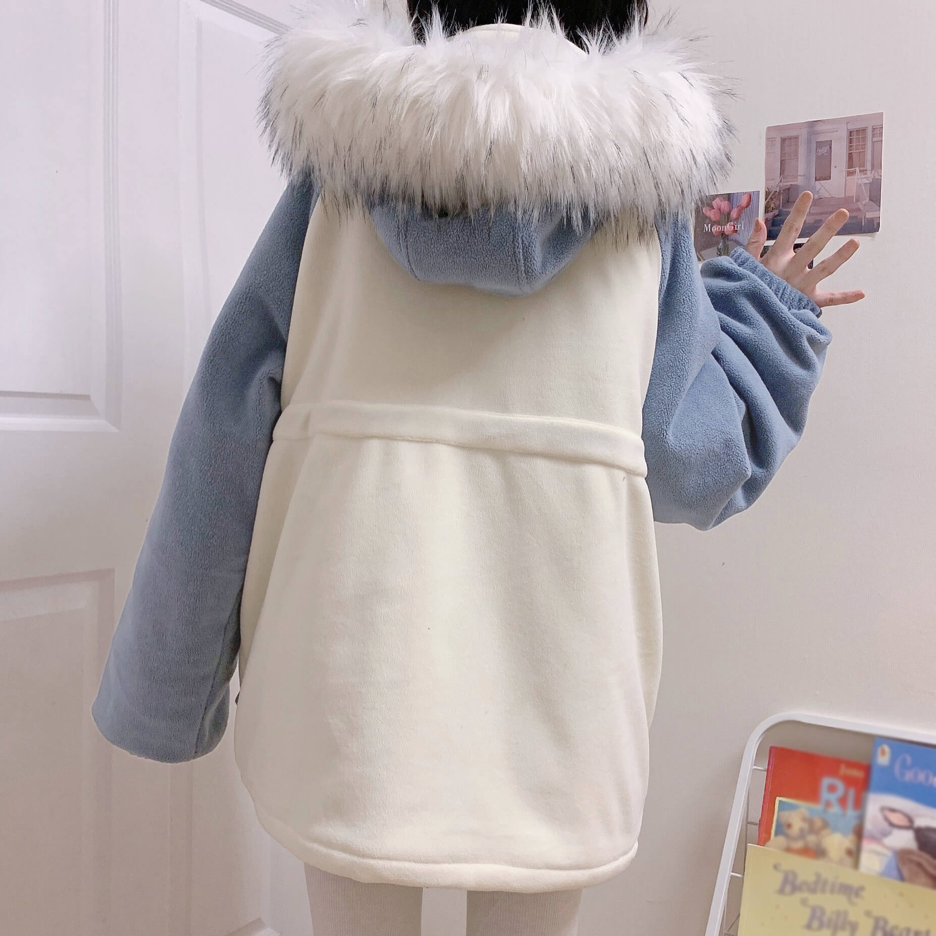 Japanese Bear Plush Hooded Cotton Coat