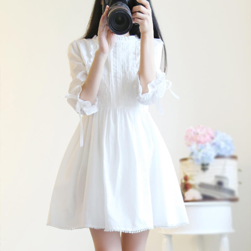 Japanese Flower Lace Dress