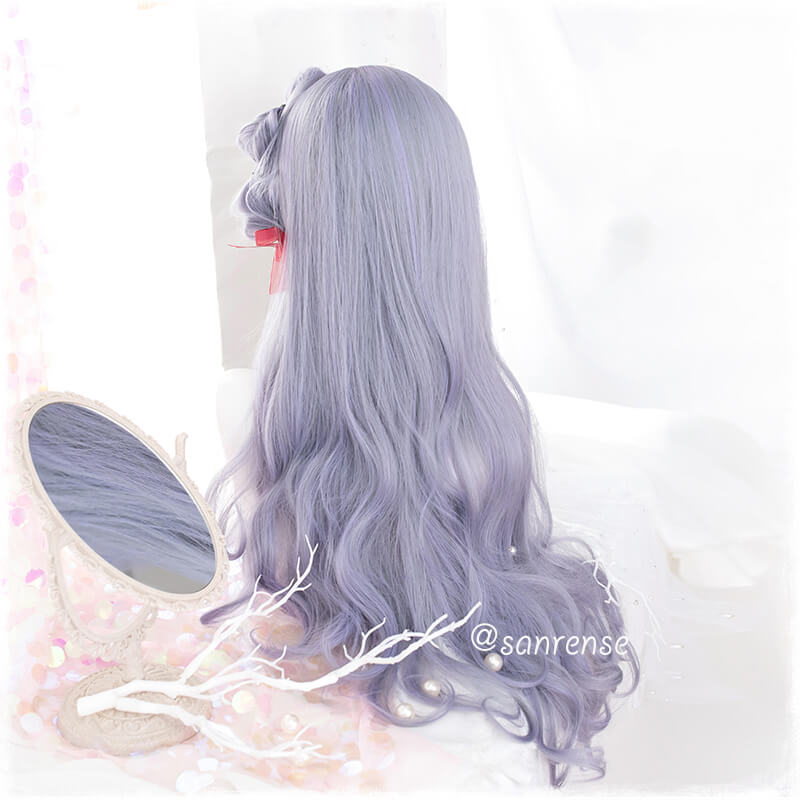 Japanese Purple Long Curly Hair