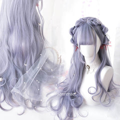 Japanese Purple Long Curly Hair