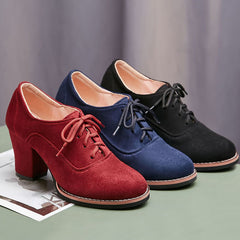 Japanese Lace-up Block Heels