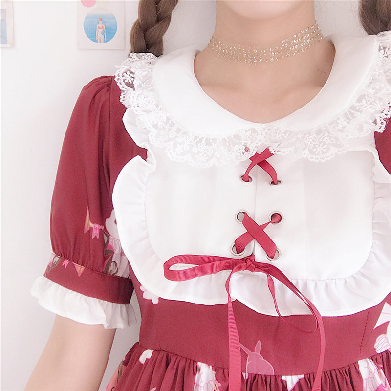 Japanese Lolita Rabbit Bow Dresses