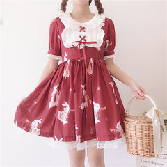 Japanese Lolita Rabbit Bow Dresses