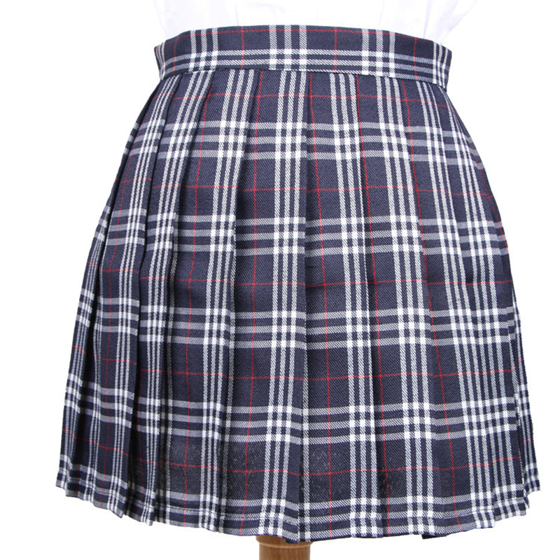 Japanese Striped Plaid Skirt