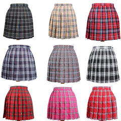 Japanese Striped Plaid Skirt