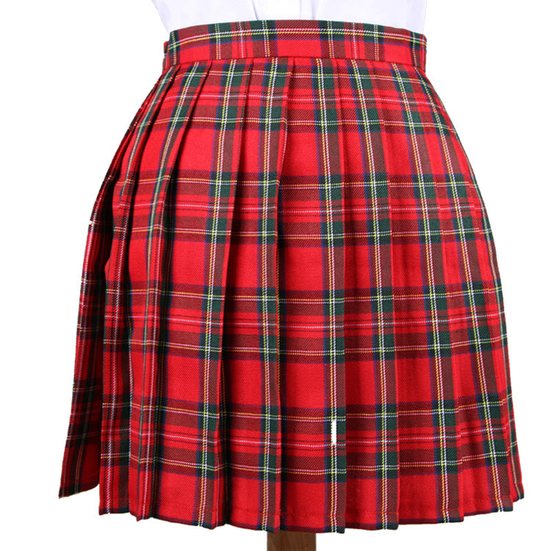 Japanese Striped Plaid Skirt