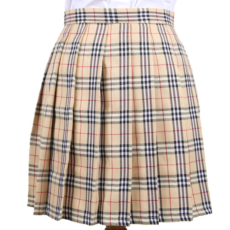 Japanese Striped Plaid Skirt