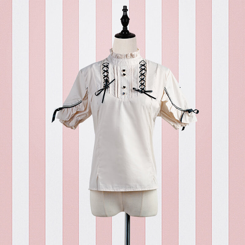 Jk Lolita Bow Shirt Dress