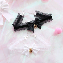 Kawaii Bow Bell Necklace