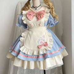 Kawaii Bow Cat Claw Uniform Dress