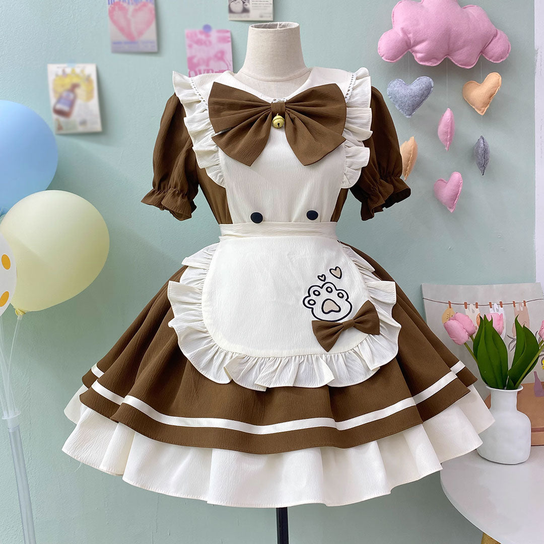 Kawaii Bow Cat Claw Uniform Dress