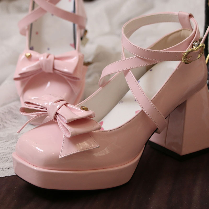 Kawaii Bow Heels Shoes