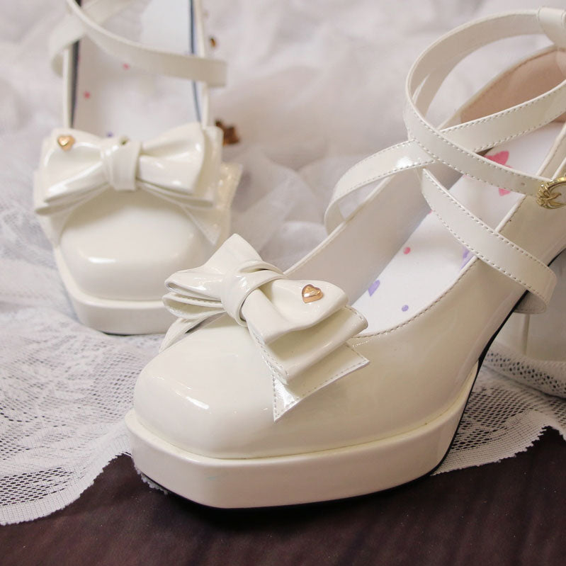 Kawaii Bow Heels Shoes