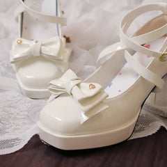 Kawaii Bow Heels Shoes