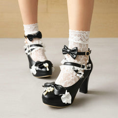 Kawaii Bow Lace Shoes