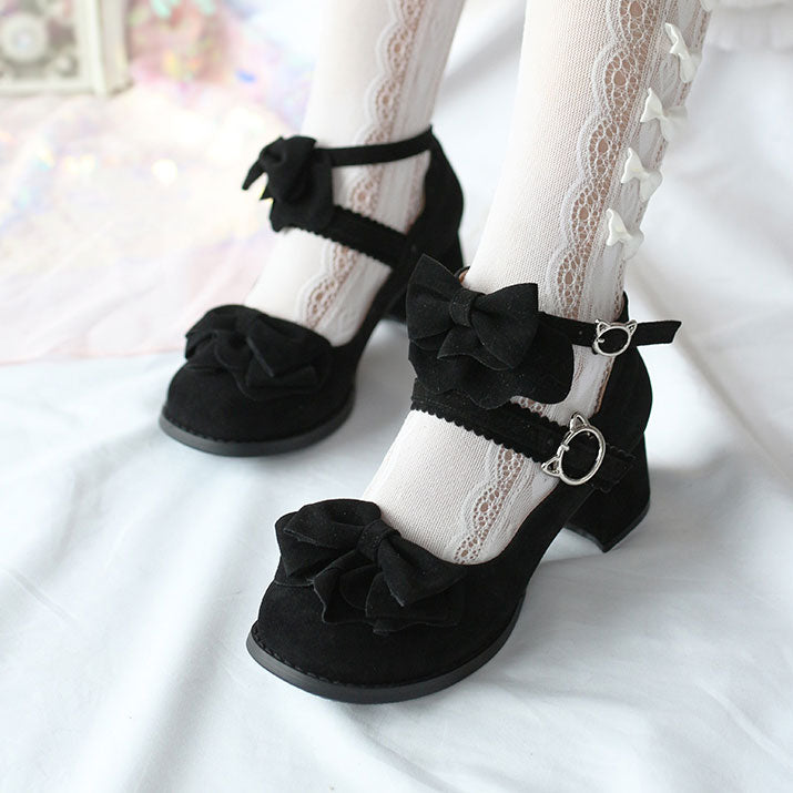 Kawaii Bow Lolita Heels Shoes