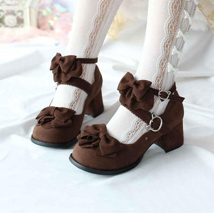 Kawaii Bow Lolita Heels Shoes