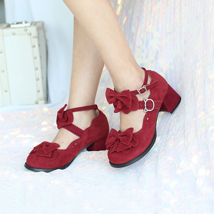 Kawaii Bow Lolita Heels Shoes