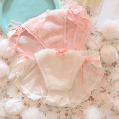 Kawaii Bow Plush Panties