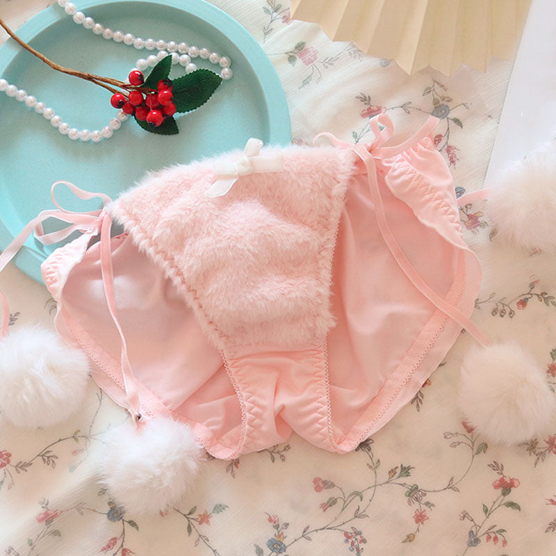 Kawaii Bow Plush Panties