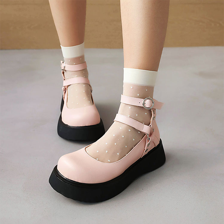 Kawaii Buckle Flat Shoes