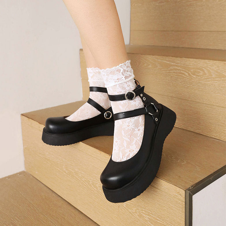 Kawaii Buckle Flat Shoes