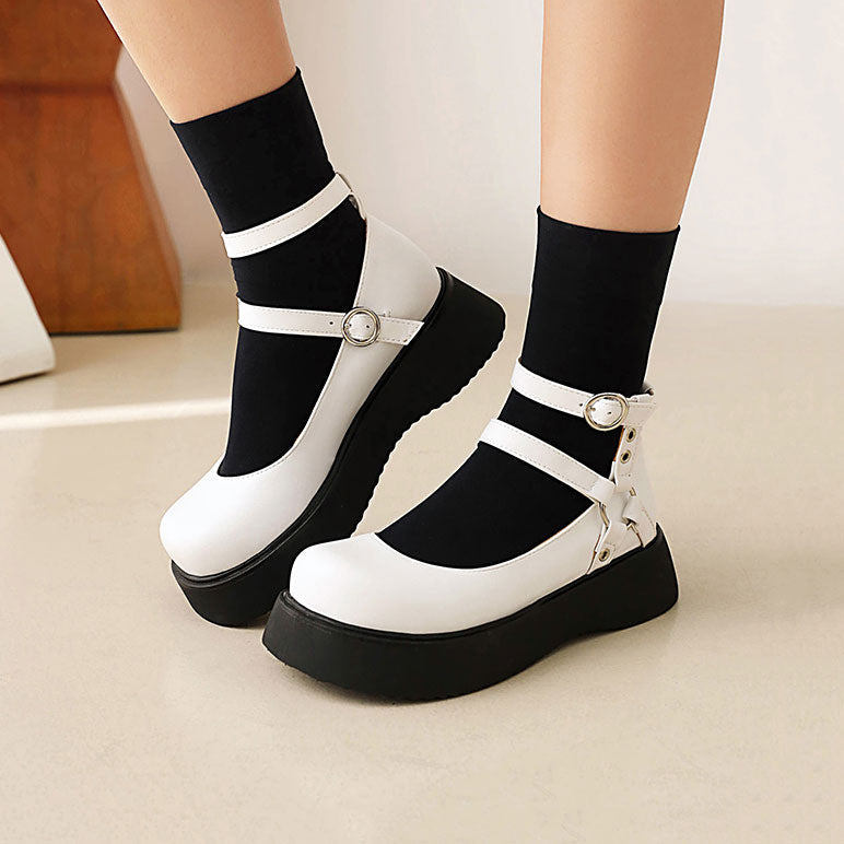 Kawaii Buckle Flat Shoes