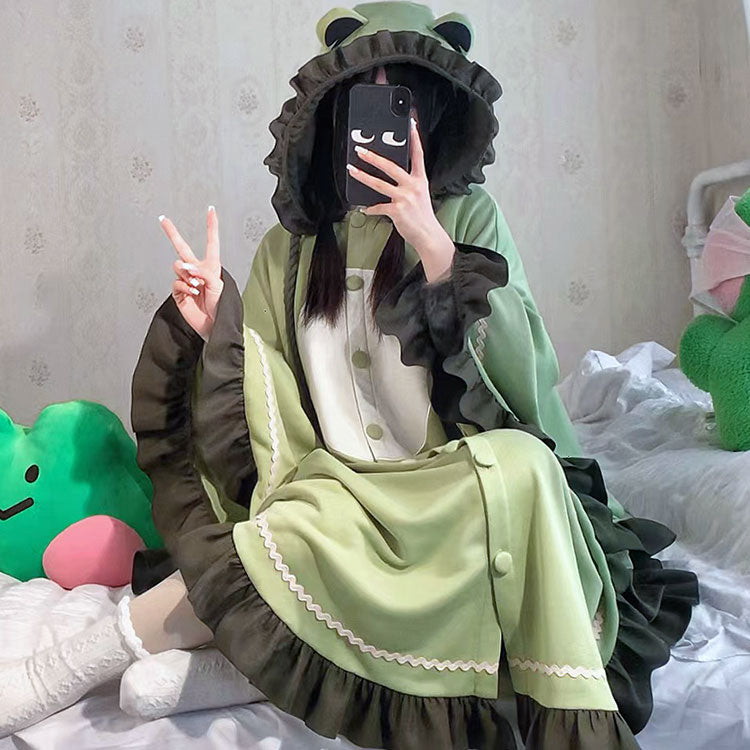 Kawaii Frog Cape Hooded Coat