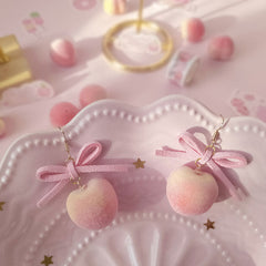 Kawaii Peach Earrings