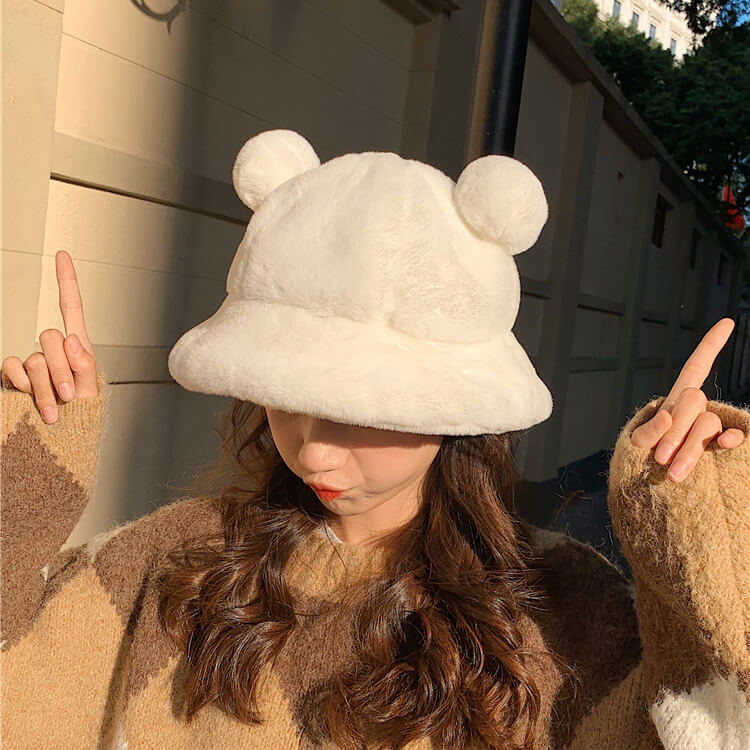 Kawaii Plush Bear Ear Hat