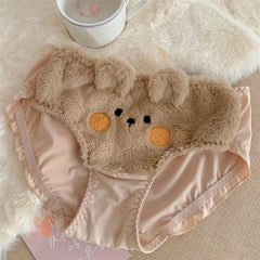 Kawaii Rabbit Bear Plush Panties