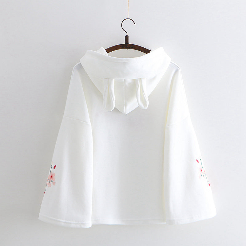 Kawaii Rabbit Flower Hoodie