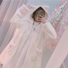 Kawaii Cat Hooded Warm Coat