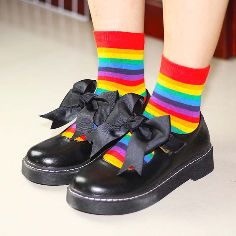 Kawaii Girl Rainbow Socks