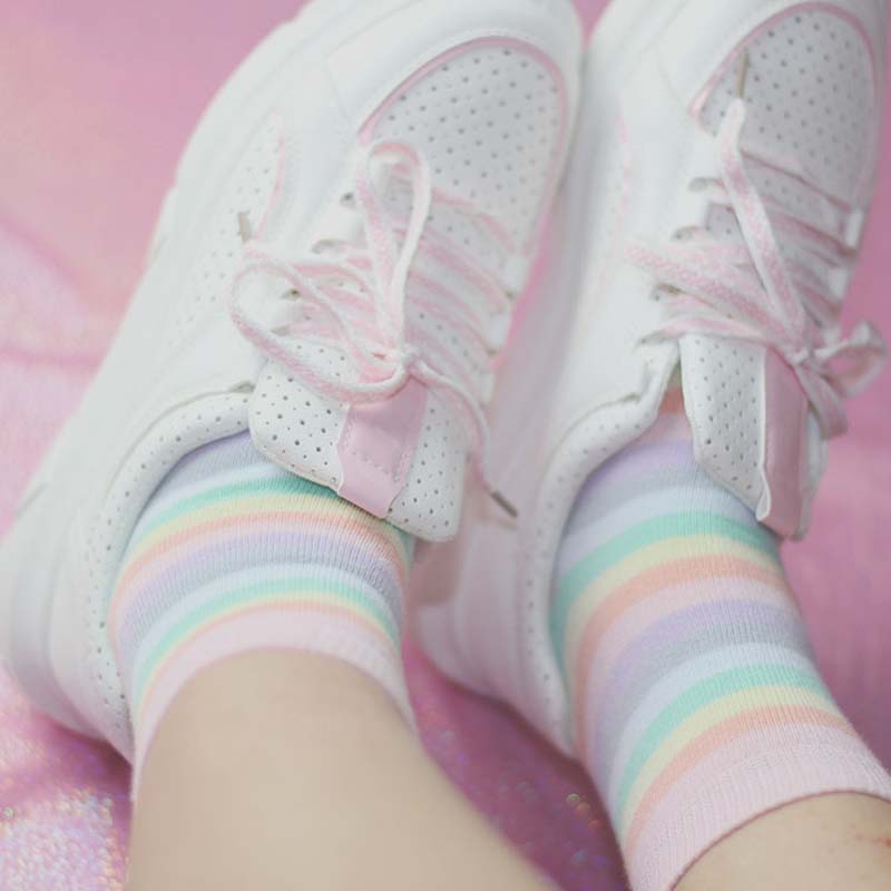 Kawaii Girl Rainbow Socks